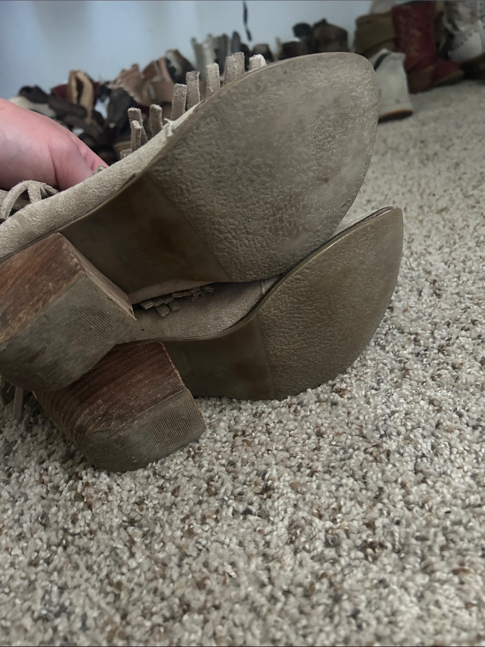 Coconuts by Matisse Suede Fringe Ankle Booties - Taupe - Picture 4 of 6